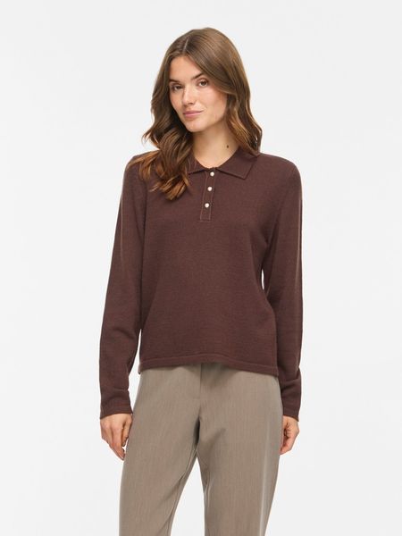 Hovedbilde VIRIL L/S POLO PULLOVER KNIT COFFE BEAN