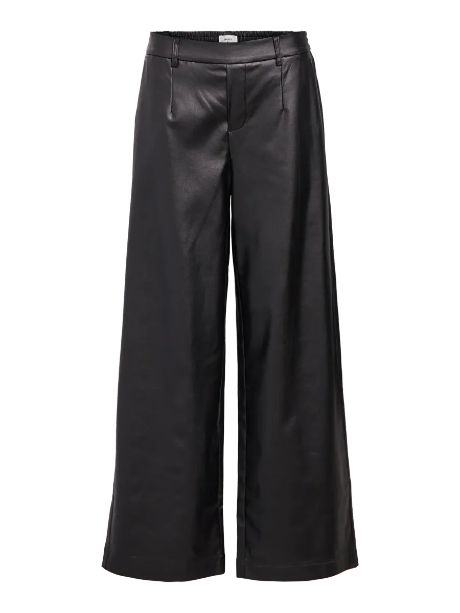 OBJMELBA LISA WIDE COATED PANT 