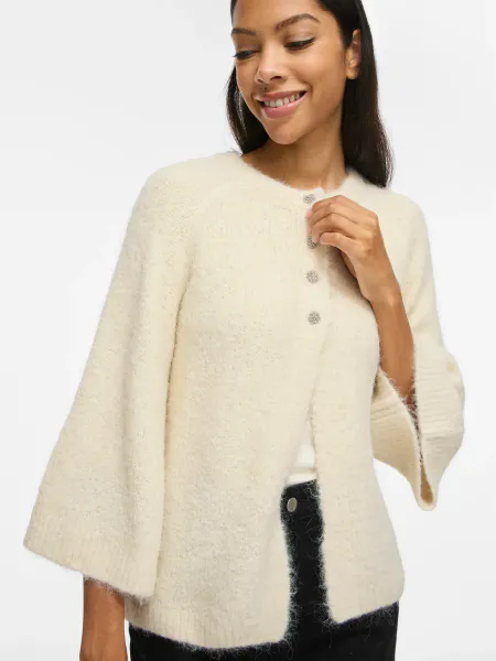 Hovedbilde VIBOWS 3/4 KNIT CARDIGAN BIRCH