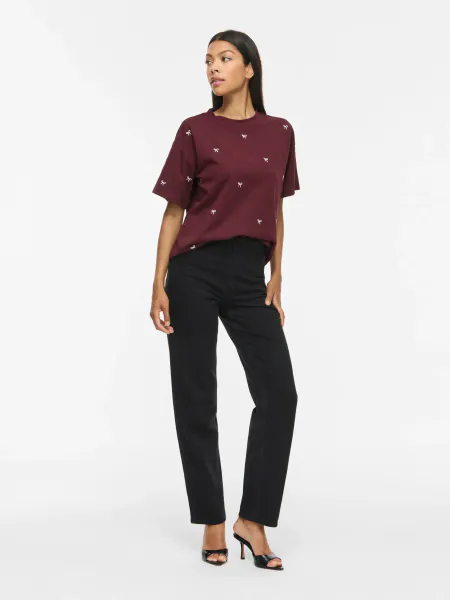 Hovedbilde VIMONIE BOW O-NECK S/S T-SHIRT/RN PORT ROYALE