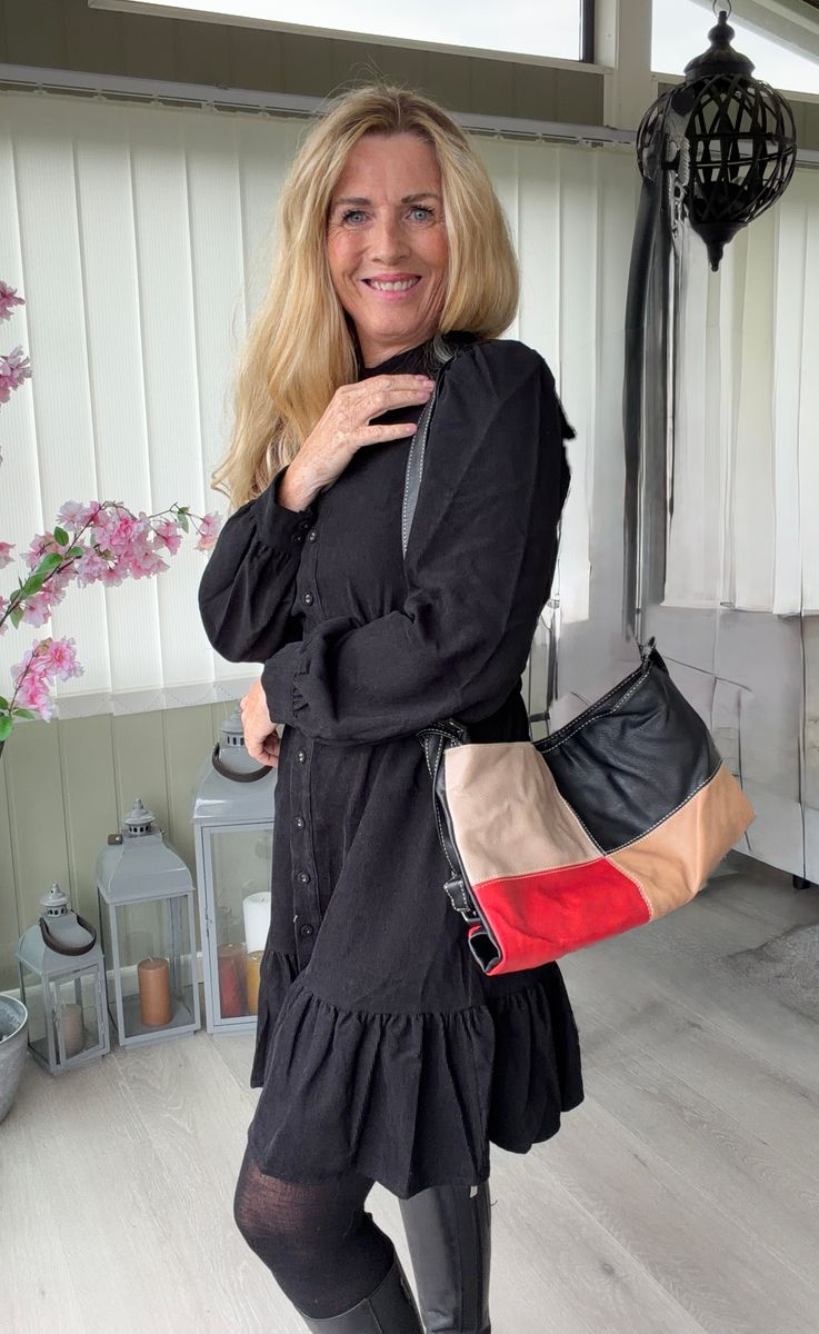 PATCH HOBO BAG RED/BLACK