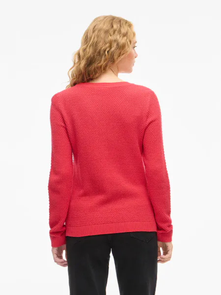 Hovedbilde VIDALO O-NECK L/S KNIT TOP HIBISCUS