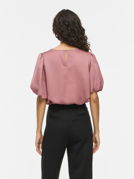 Hovedbilde VIELLETTE 2/4 SATIN PUFF TOP  NOSTALGIE ROSE