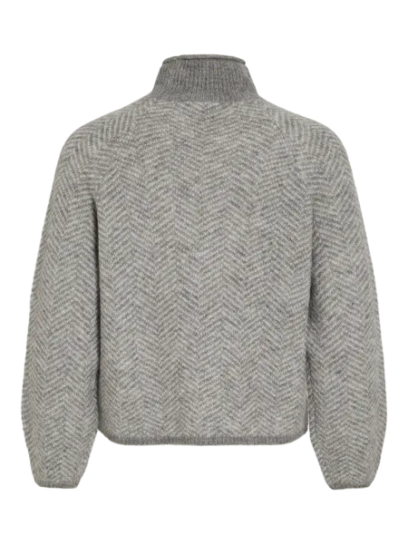 Hovedbilde VILORY HIGH NECK L/S KNIT TOP NEW MEDIUM GREY ...