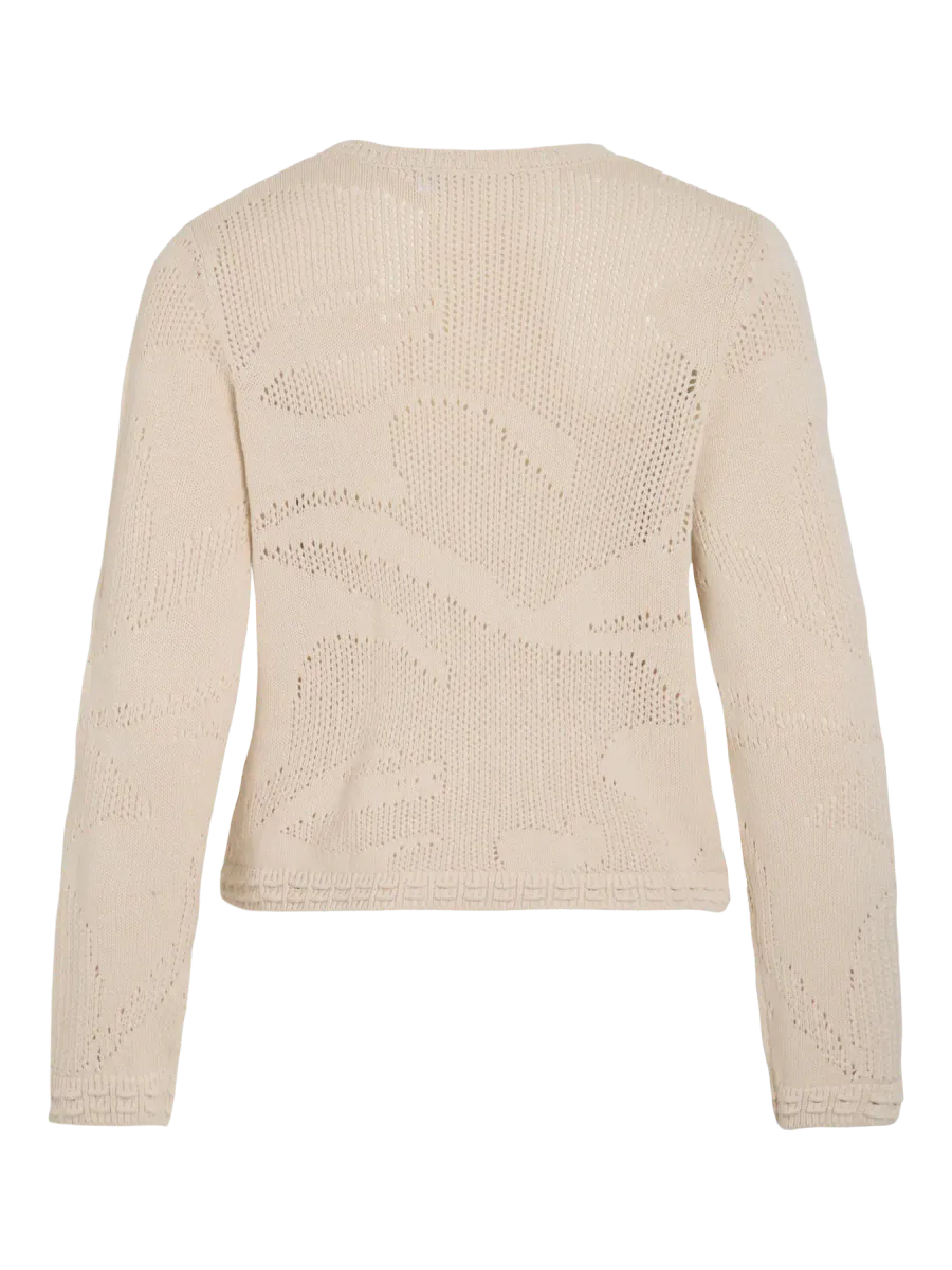 VIEILEEN O-NECK L/S KNIT CARDIGAN/PB