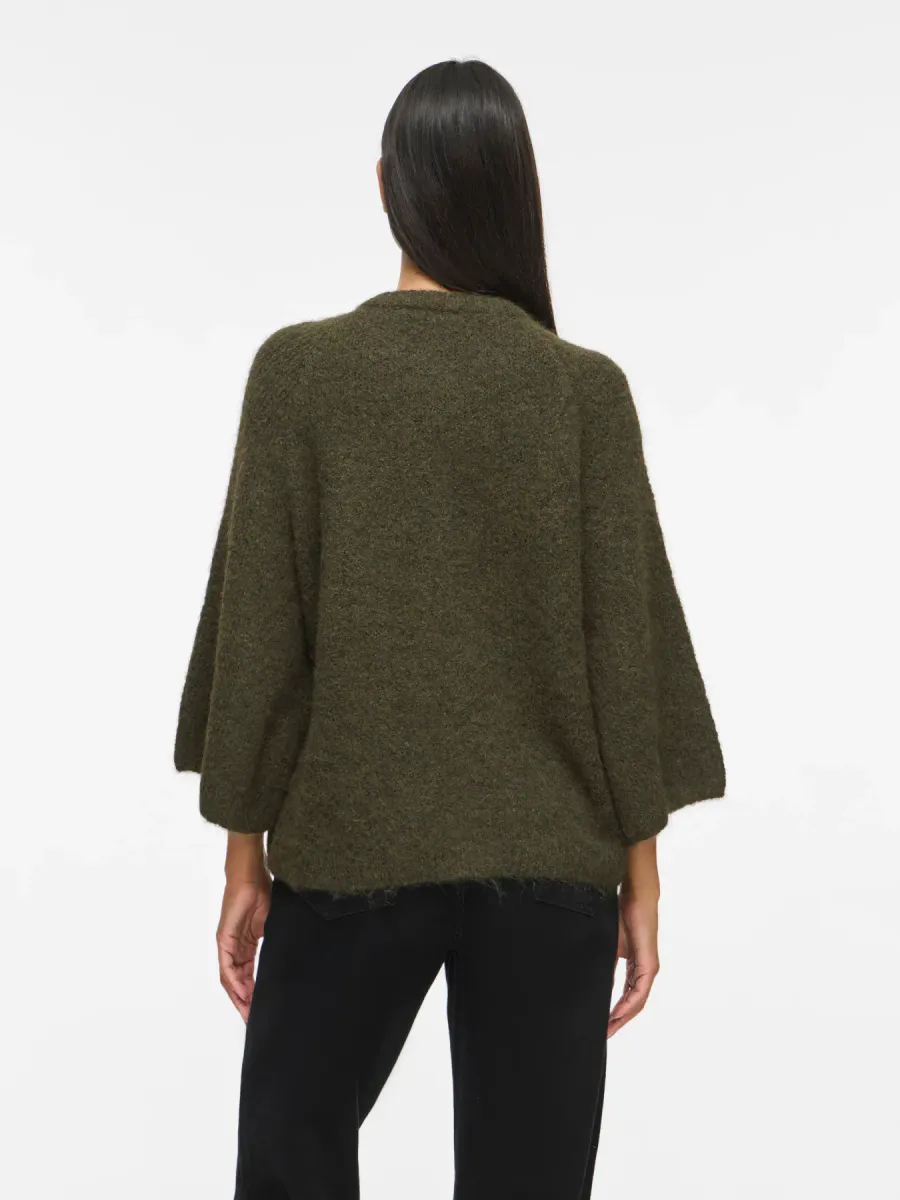 VIBOWS 3/4 KNIT CARDIGAN FOREST NIGHT