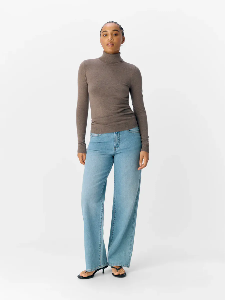OBJTHESS ROLLNECK L/S KNIT PULLOVER MOREL 