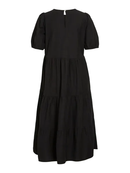 Hovedbilde VIPRISILLA 2/4 O-NECK MIDI DRESS/VOL/R BLACK ...