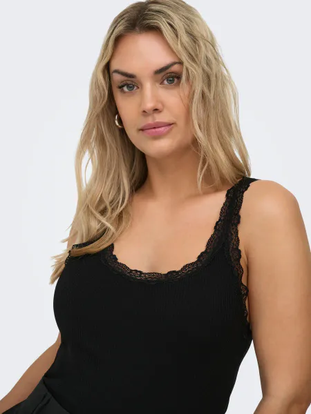 Hovedbilde CARSARA SHARAI LACE TANK TOP JRS BLACK