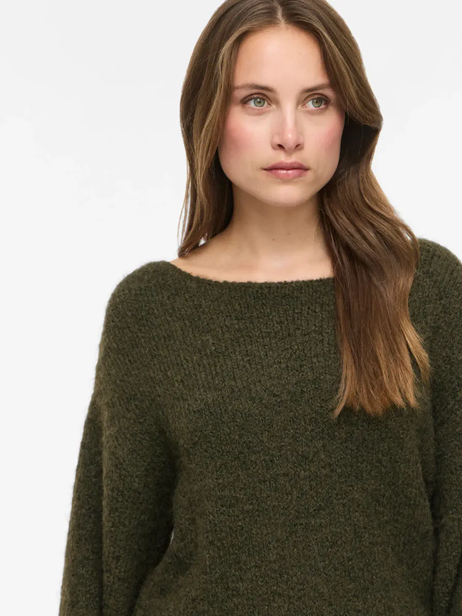 VIMARLEY L/S EMB KNIT PULLOVER FORREST NIGHT