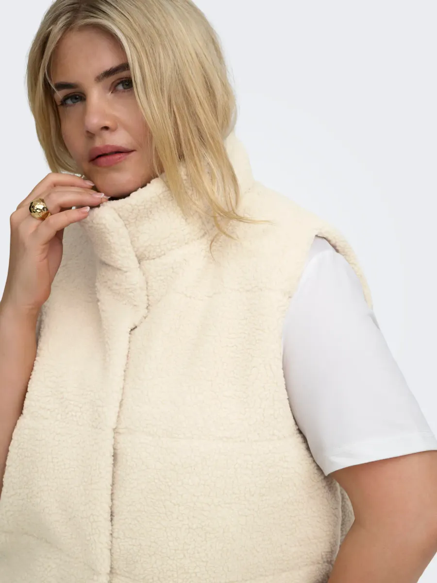 CARSANDRA TEDDY WAISTCOAT PUMICE STONE
