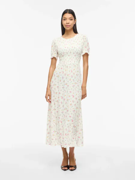 Hovedbilde VIGREIS S/S O-NECK ANKLE DRESS/RN PINK FLOWERS
