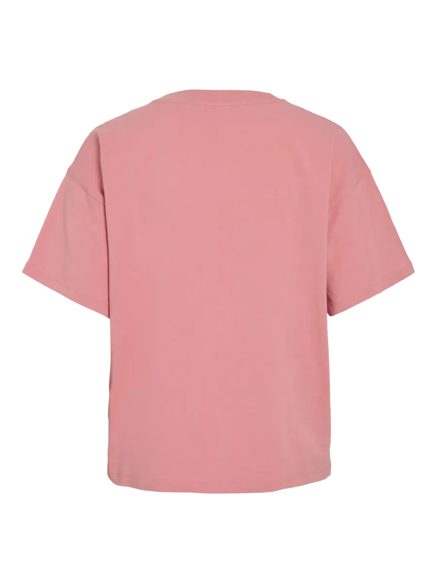 VINORANI PATCH O-NECK S/S T-SHIRT MAUVEGLOW