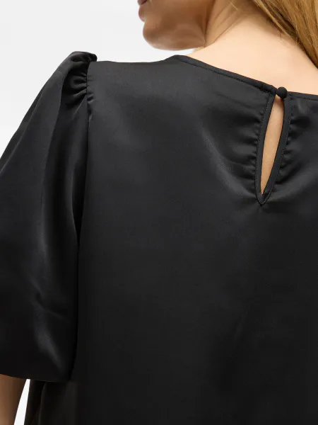Hovedbilde VIELLETTE 2/4 SATIN PUFF TOP BLACK
