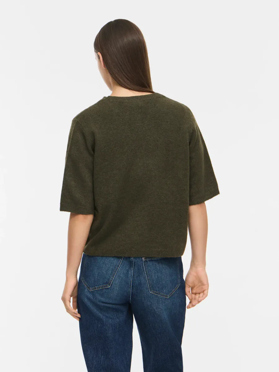 VILIGA 2/4 O-NECK KNIT CARDIGAN FORREST NIGHT