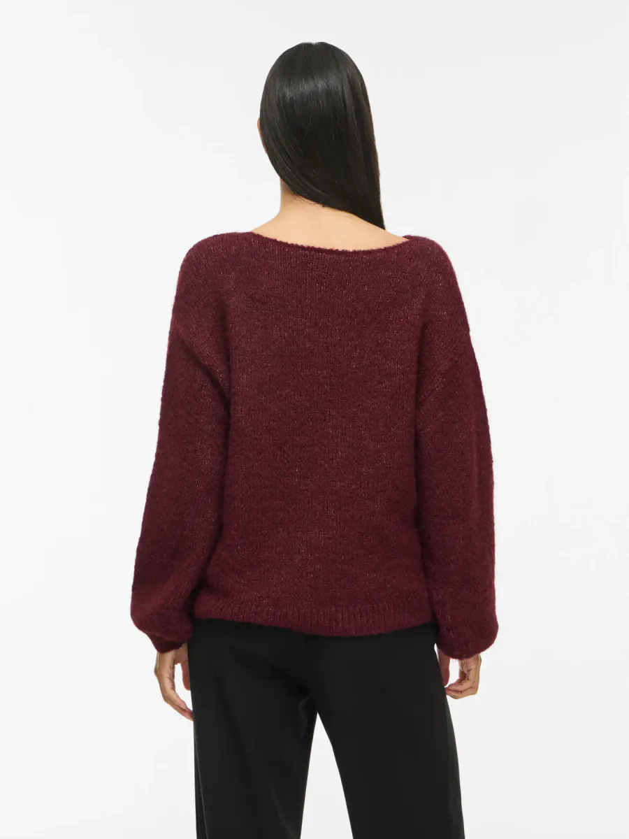 VIMARLEY L/S EMB KNIT PULLOVER PORT ROYAL