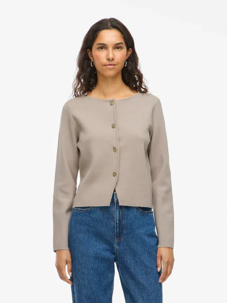 Hovedbilde VIZARAH L/S CARDIGAN/KA FEATHER GREY