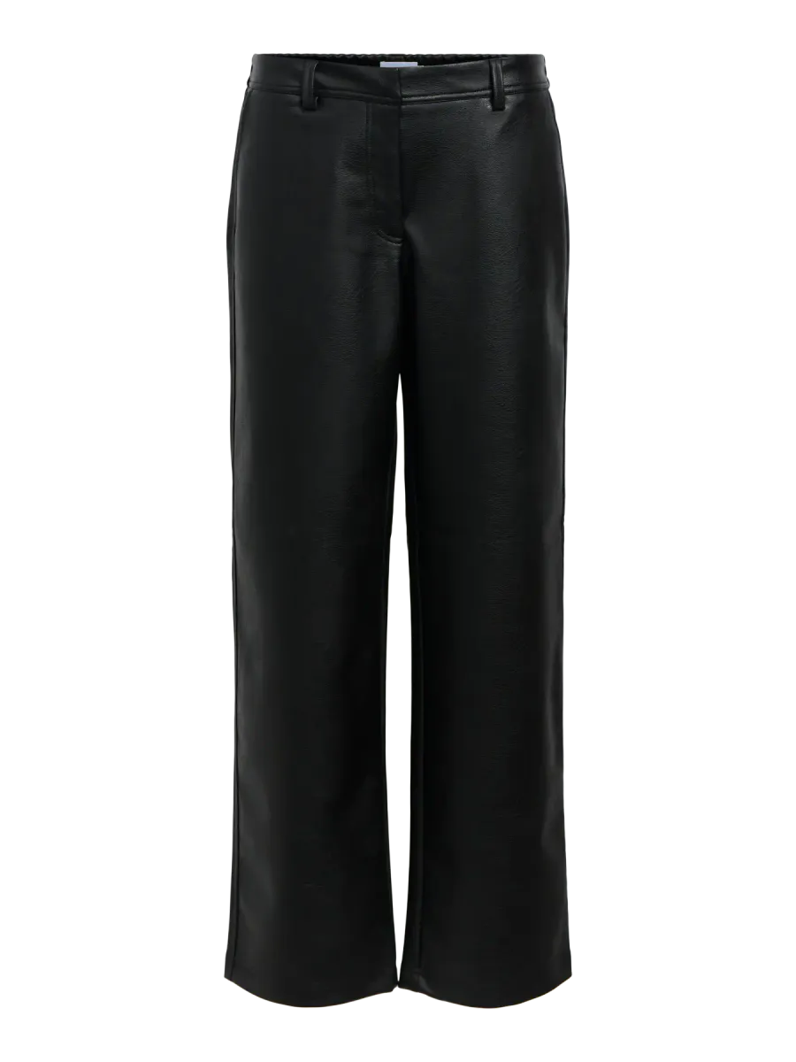 OBJLIVA MW WIDE PANTS BLACK