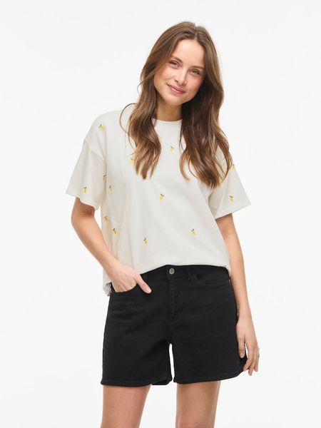 Hovedbilde VIMONIE EMB O - NECK SS LEMON