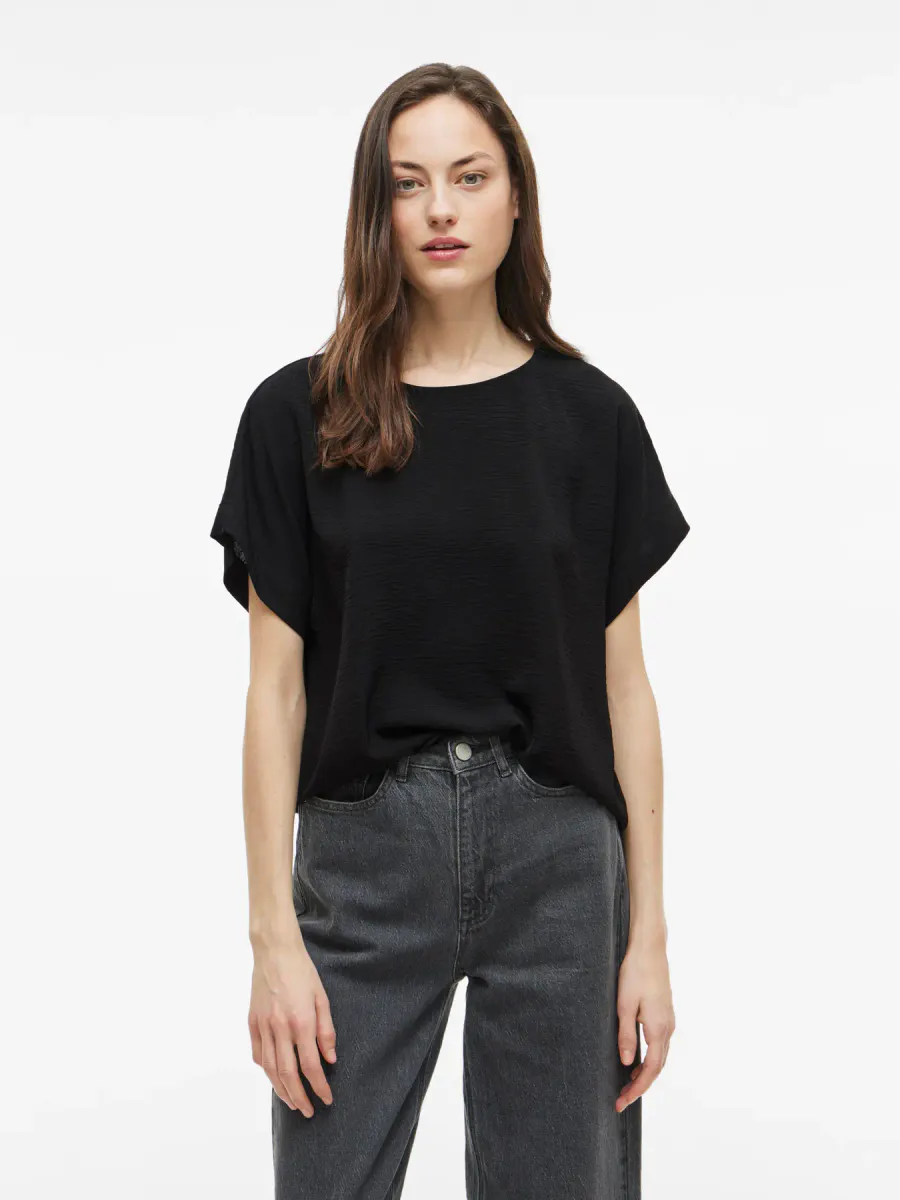 VIJOSA S/S TOP BLACK