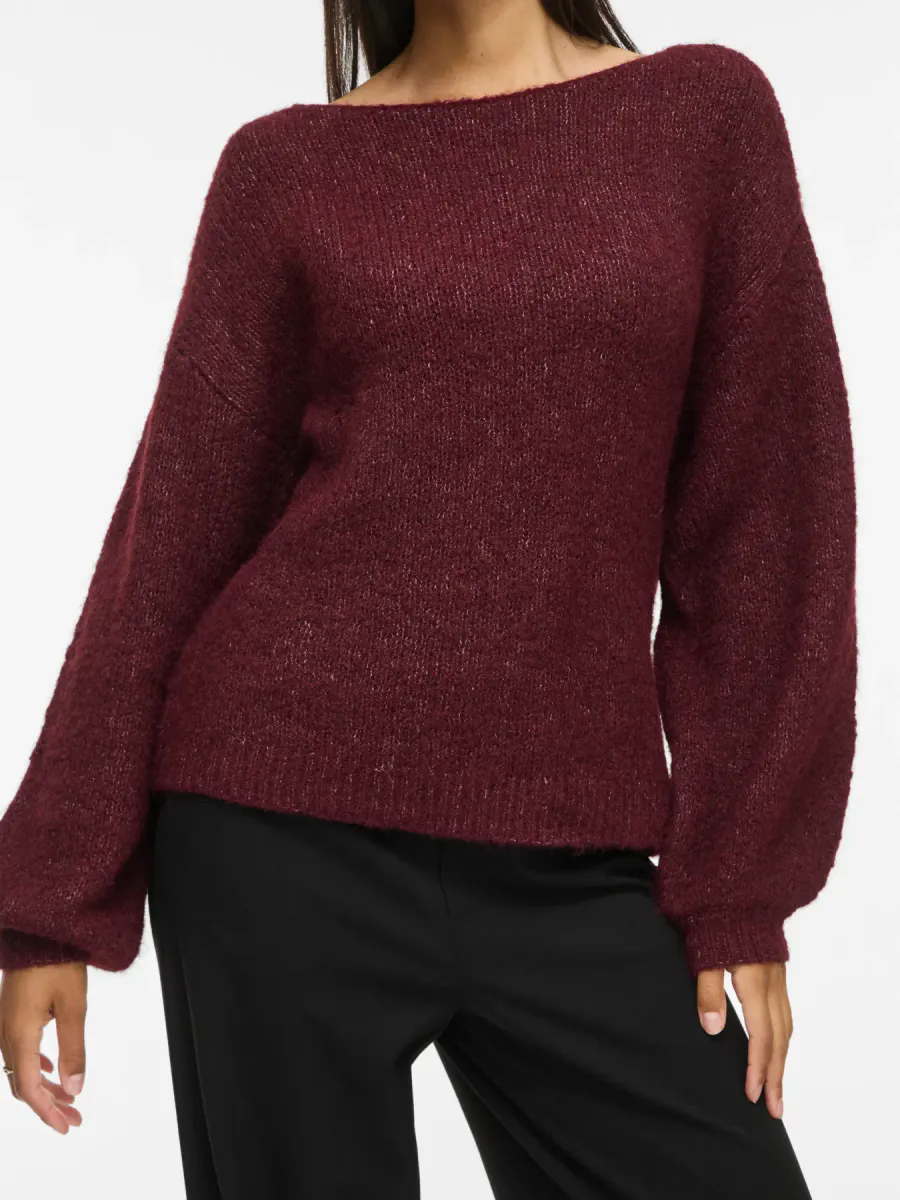 VIMARLEY L/S EMB KNIT PULLOVER PORT ROYAL