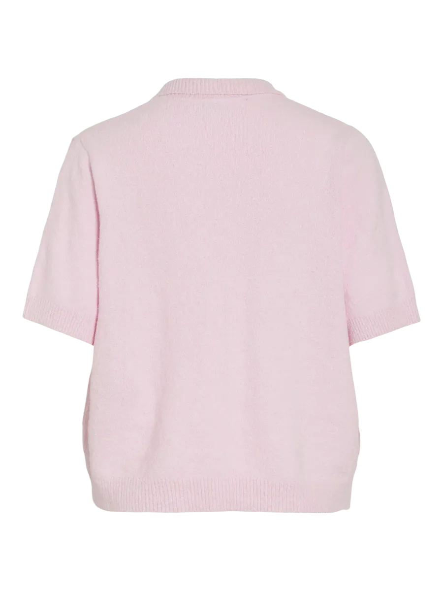 VIOLLIE 2/4 O-NECK KNIT CARDIGAN/R CHERRY BLOSSOM