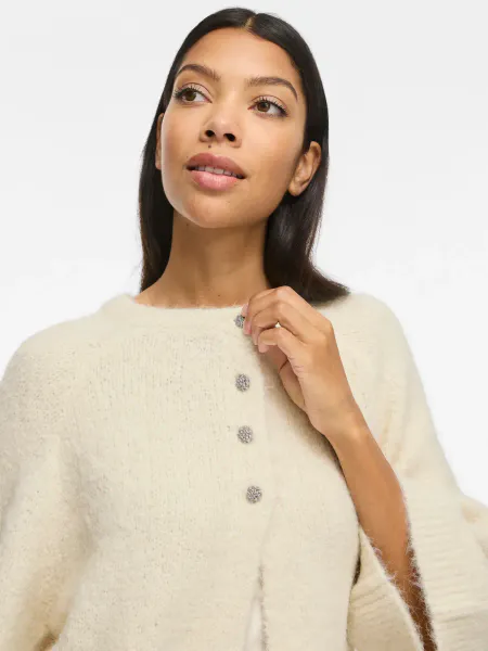 Hovedbilde VIBOWS 3/4 KNIT CARDIGAN BIRCH