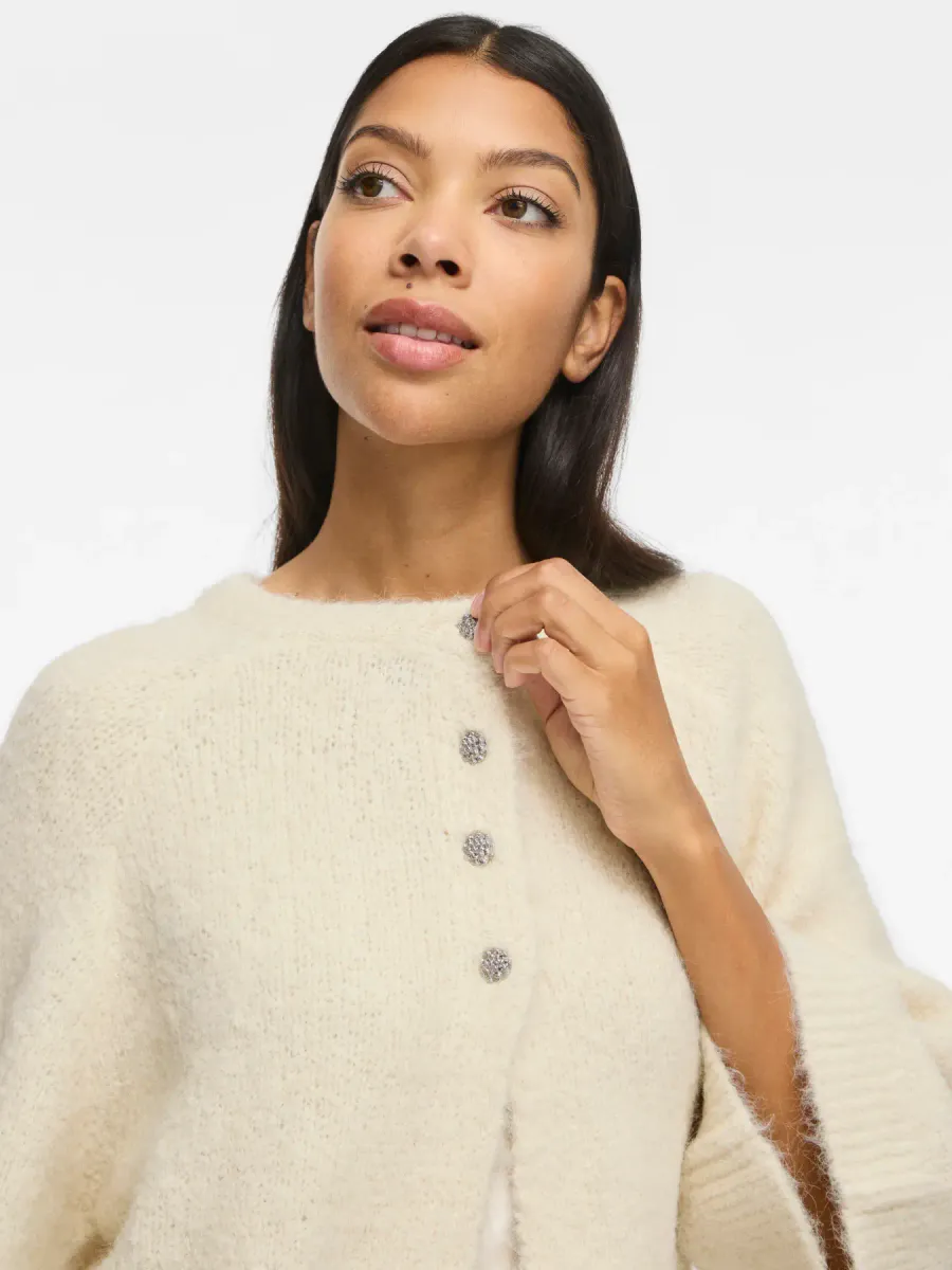 VIBOWS 3/4 KNIT CARDIGAN BIRCH