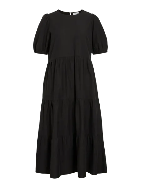 Hovedbilde VIPRISILLA 2/4 O-NECK MIDI DRESS/VOL/R BLACK ...