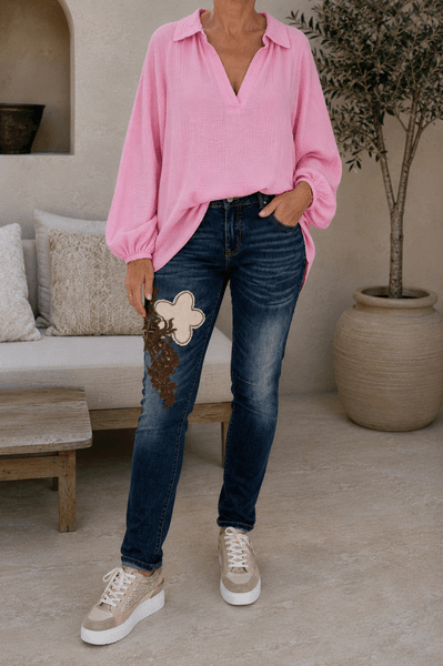 Hovedbilde BIANCA V NECK SKJORTE PINK