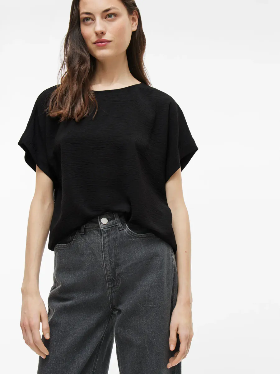VIJOSA S/S TOP BLACK