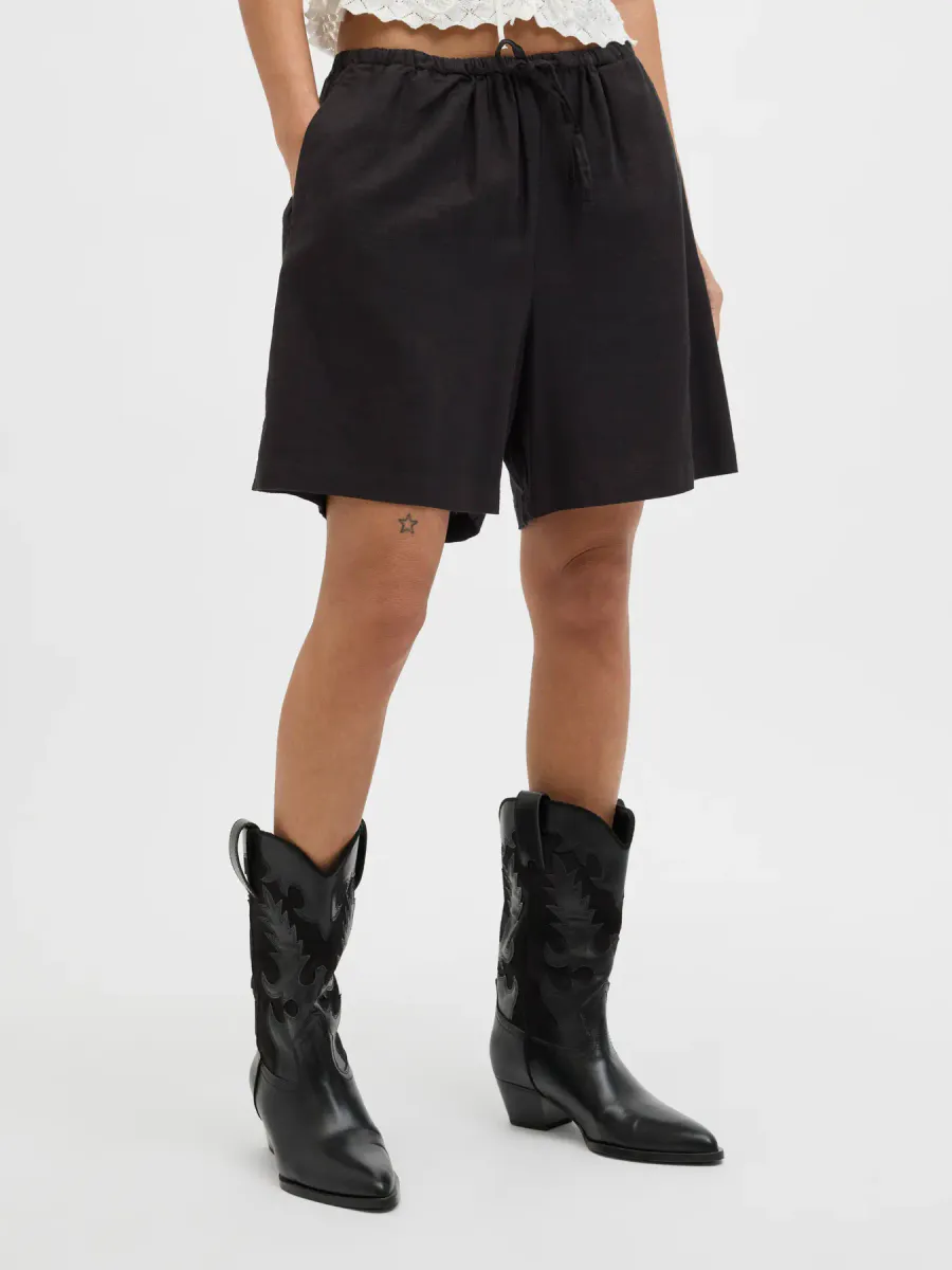 JXBREEZE SUMMER HW TIE SHORTS BLACK